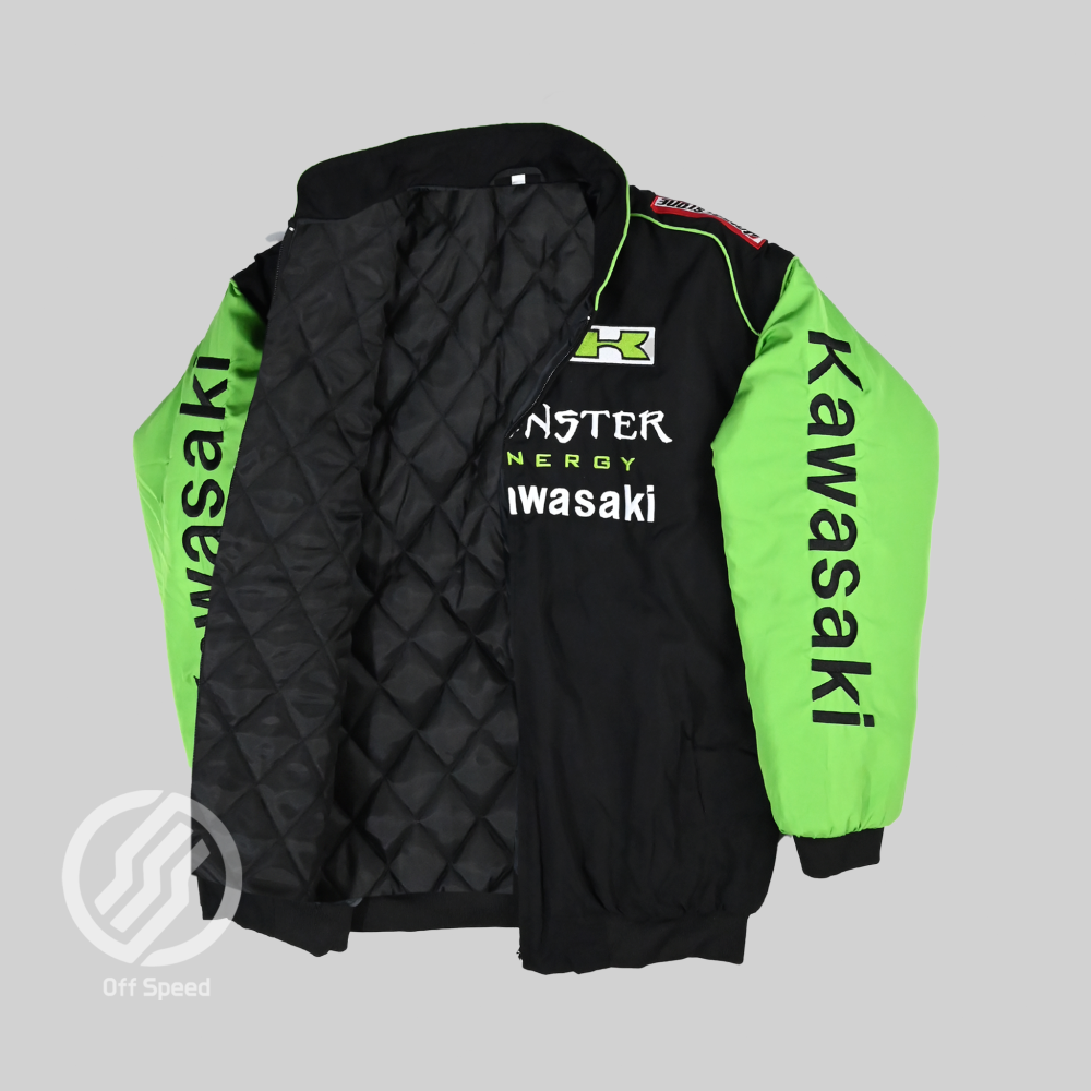 Monster Kawasaki Embroidered Vintage Racing Jacket