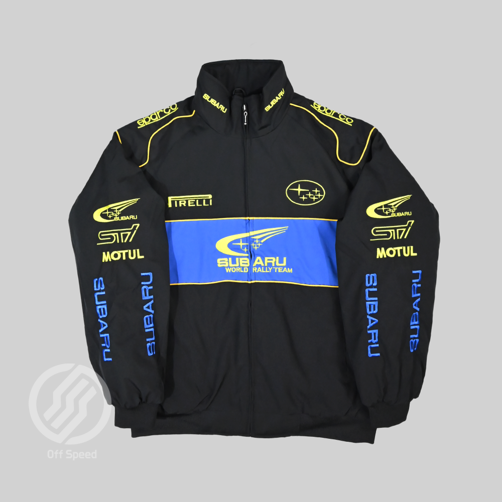 Subaru Rally Embroidered Vintage Racing Jacket Blue