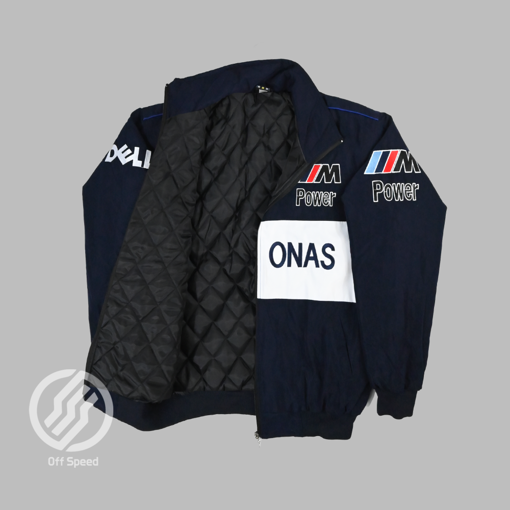 F1 BMW Embroidered Vintage Racing Jacket Navy Blue / White