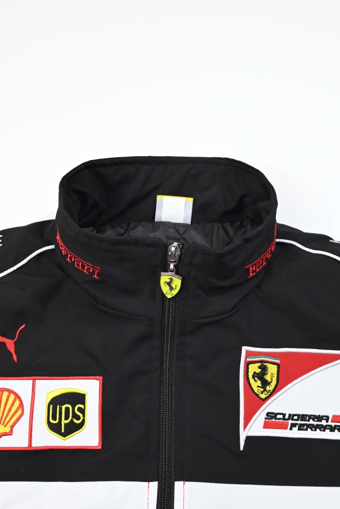 White Ferrari F1 Racing Jacket