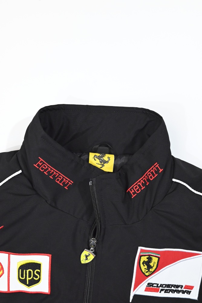 F1 Ferrari Embroidered Vintage Racing Jacket Black