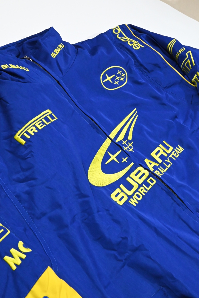 Subaru Rally Embroidered Vintage Racing Jacket Blue
