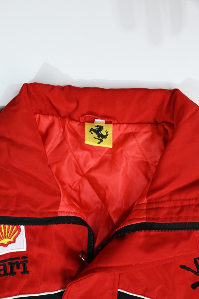 F1 Ferrari Embroidered Vintage Racing Jacket Red