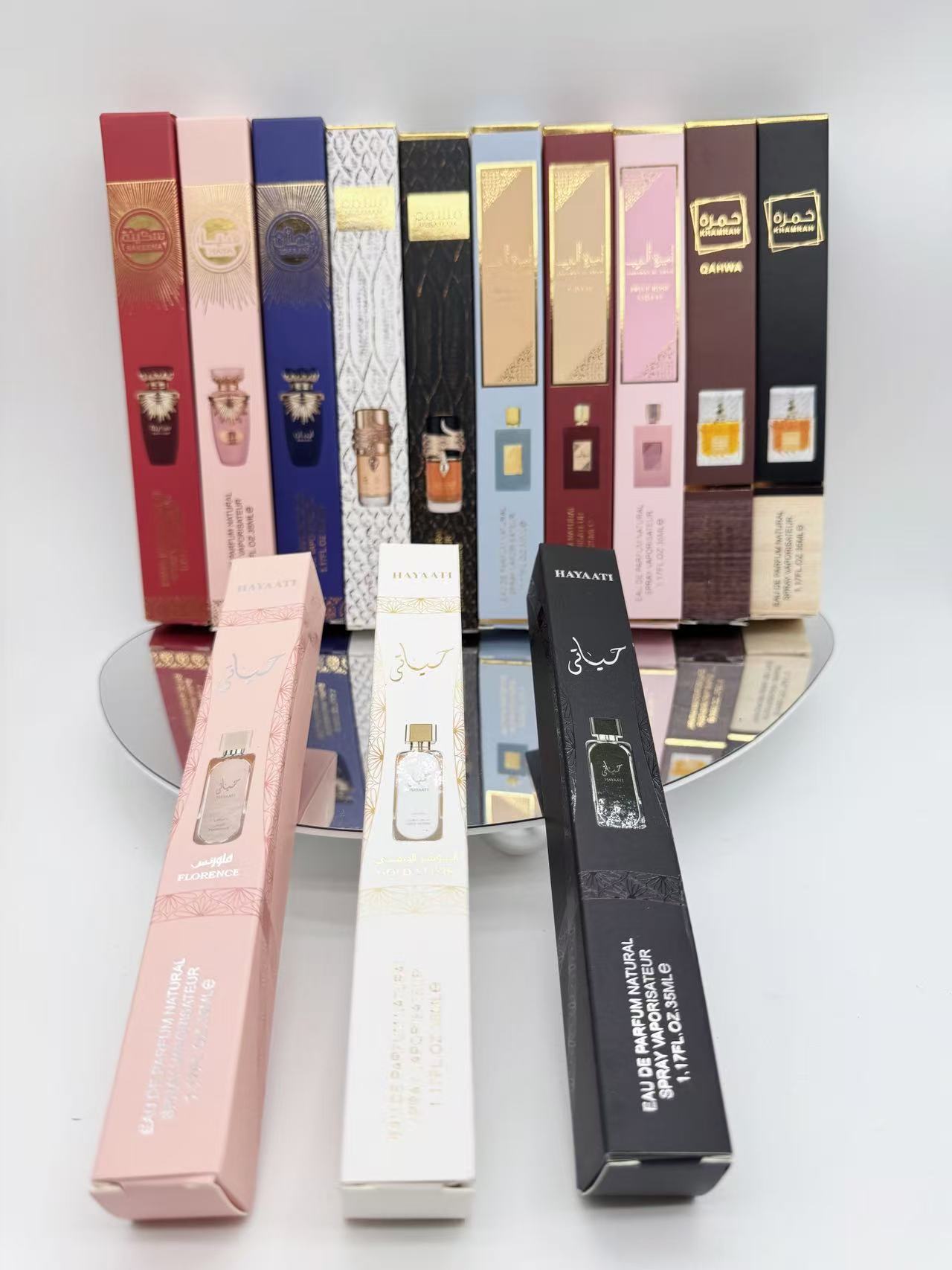 Yara sample Q version pull tube Arab cross-border foreign trade men and women travel perfume tikt hot selling test tube 35ml