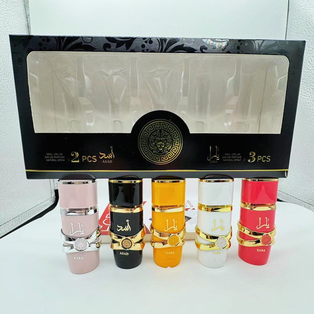 Cross-border hot-selling Yara men's and women's perfume 30ml*5 gift box long-lasting fragrance Middle East Dubai perfume spot