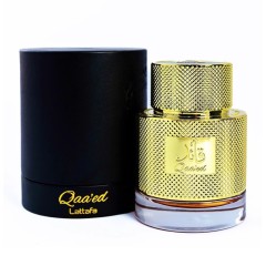 Cross-border hot selling lattafa Qaa'Ed Perfume cedar agarwood leather black 100ml Dubai perfume