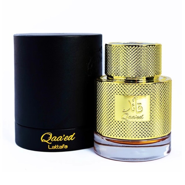 Cross-border hot selling lattafa Qaa'Ed Perfume cedar agarwood leather black 100ml Dubai perfume