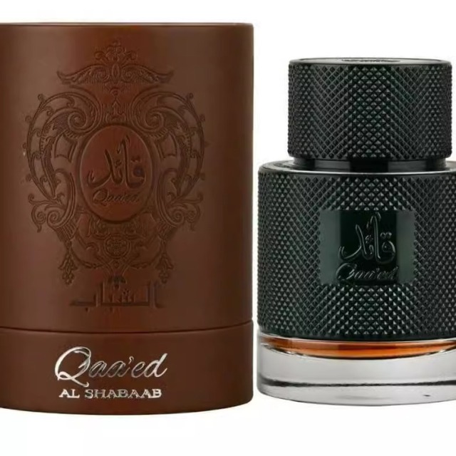 Cross-border hot selling lattafa Qaa'Ed Perfume cedar agarwood leather black 100ml Dubai perfume