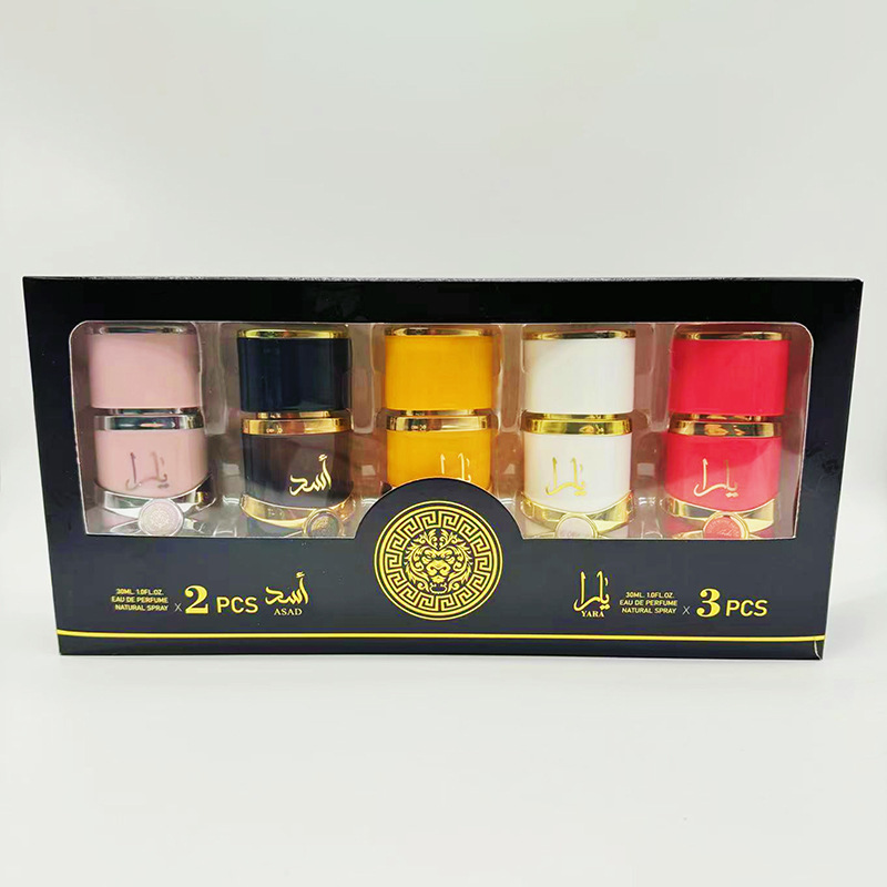 Cross-border hot-selling Yara men's and women's perfume 30ml*5 gift box long-lasting fragrance Middle East Dubai perfume spot