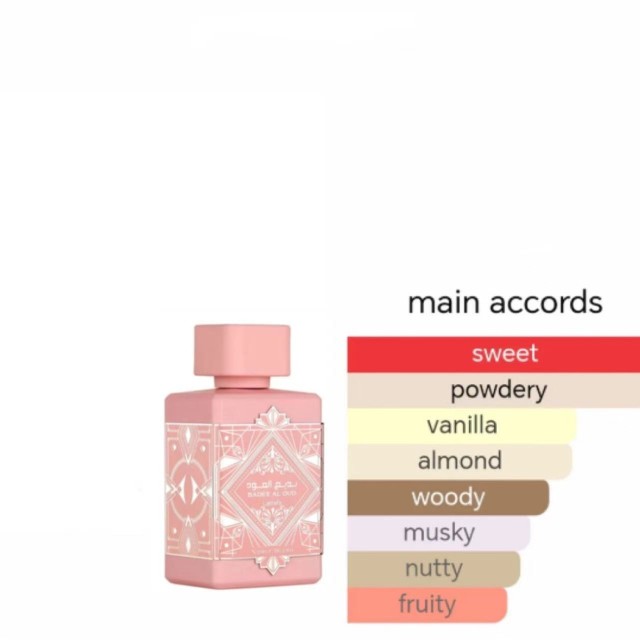 Lattafa Bade'e Al Oud Noble Blush Middle Eastern Arabian Perfume Long-lasting