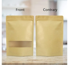Stand-Up Reusable Sealable Zipper Food Storage Bags with Matte Windows for Product Packaging (Customization available)