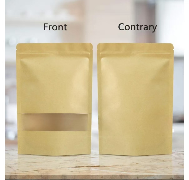 Stand-Up Reusable Sealable Zipper Food Storage Bags with Matte Windows for Product Packaging (Customization available)