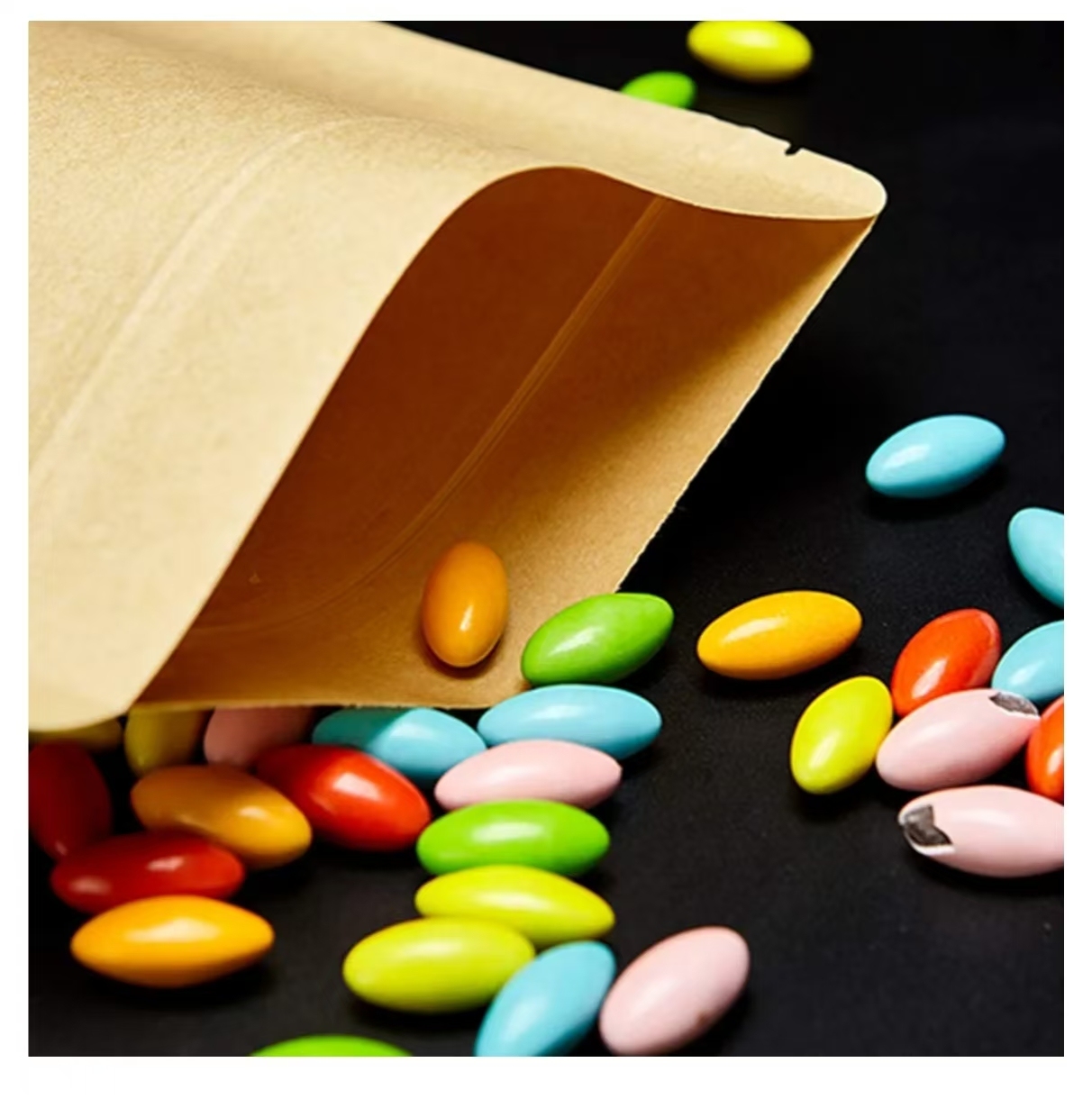 Stand-Up Reusable Sealable Zipper Food Storage Bags with Matte Windows for Product Packaging (Customization available)
