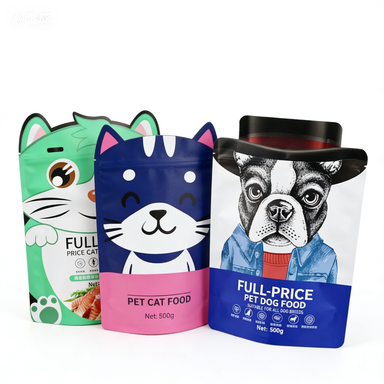 Custom Printed Pet Food Bag Aluminum Foil Stand Up Pouch for Dog Cat Food Packaging
