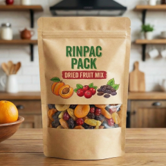 Custom Kraft Paper Bags | Private Label Kraft Paper Packaging | Moisture-Proof Reusable Kraft Paper Stand-Up Pouches