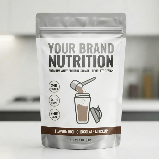 Custom Kraft Paper Bags | Private Label Kraft Paper Packaging | Moisture-Proof Reusable Kraft Paper Stand-Up Pouches