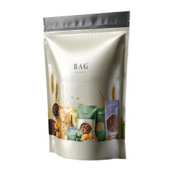 Factory Custom Aluminum Foil Zipper Lock Plastic Food Bags | Custom Logo Food Grade Stand-Up Pouches | Polyester Film Bags