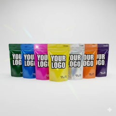 Factory Custom Aluminum Foil Zipper Lock Plastic Food Bags | Custom Logo Food Grade Stand-Up Pouches | Polyester Film Bags