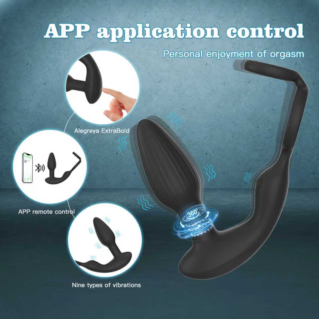 Dual-ring prostate massager for partnered intimacy