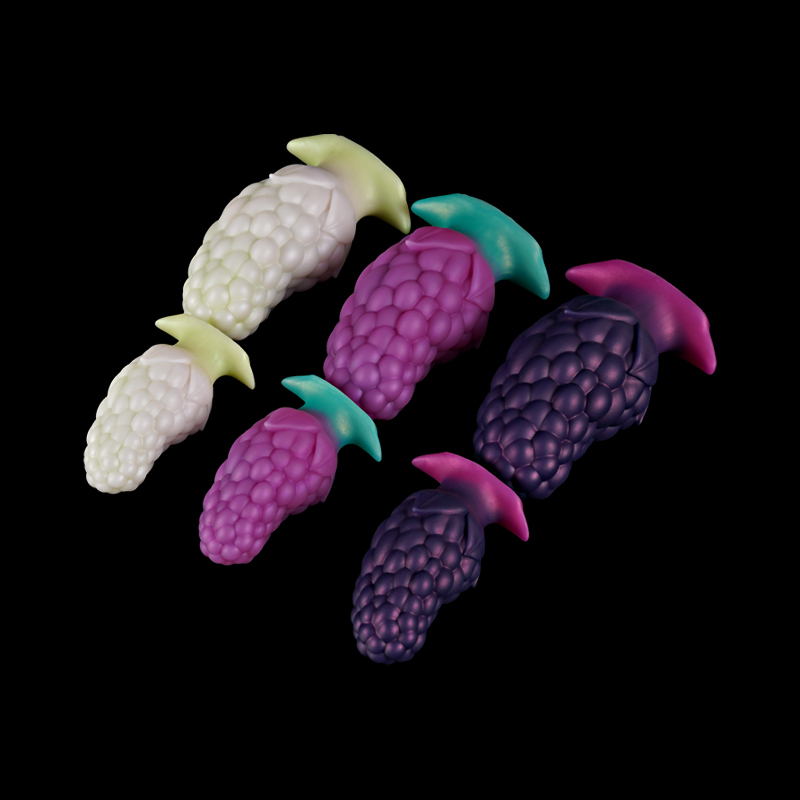 Universal for both men and women Liquid silicone Colorful Luminous Series Mulberry fruit