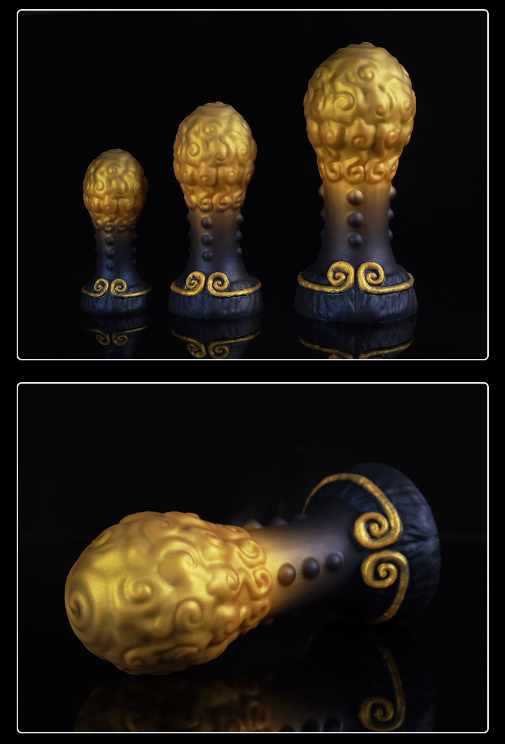 Universal for both men and women Liquid silicone Colorful Luminous Series Black Gilding Series