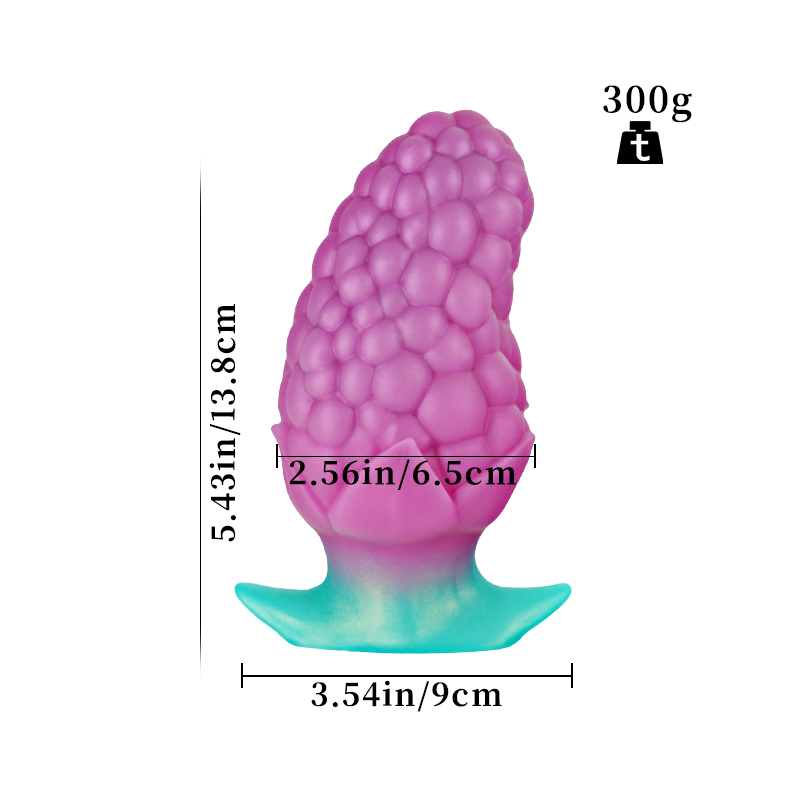 Universal for both men and women Liquid silicone Colorful Luminous Series Mulberry fruit
