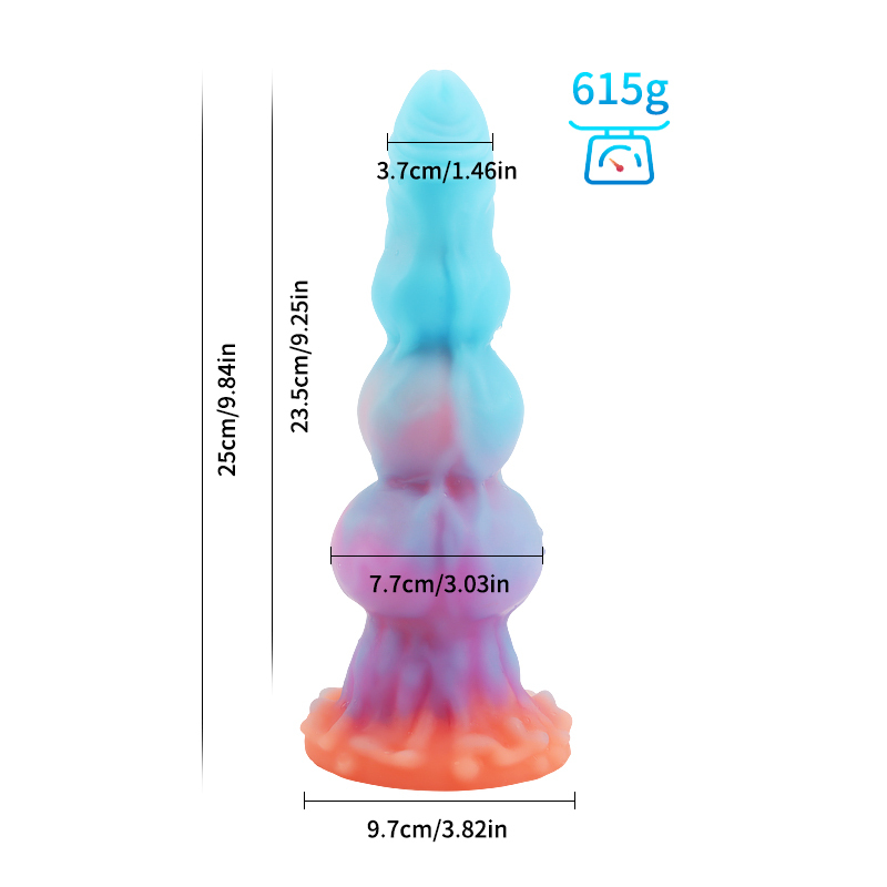 Universal for both men and women Liquid silicone Colorful Luminous Series Dog