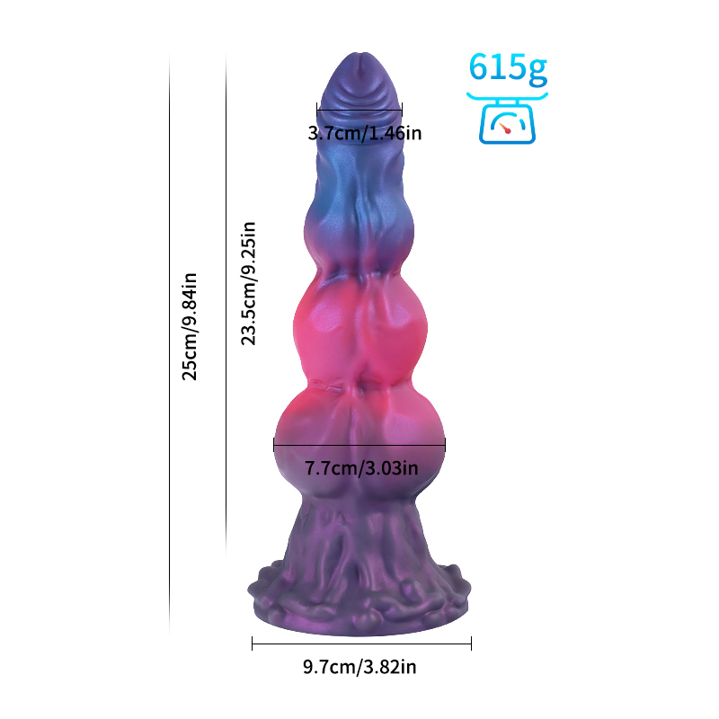 Universal for both men and women Liquid silicone Colorful Luminous Series Dog