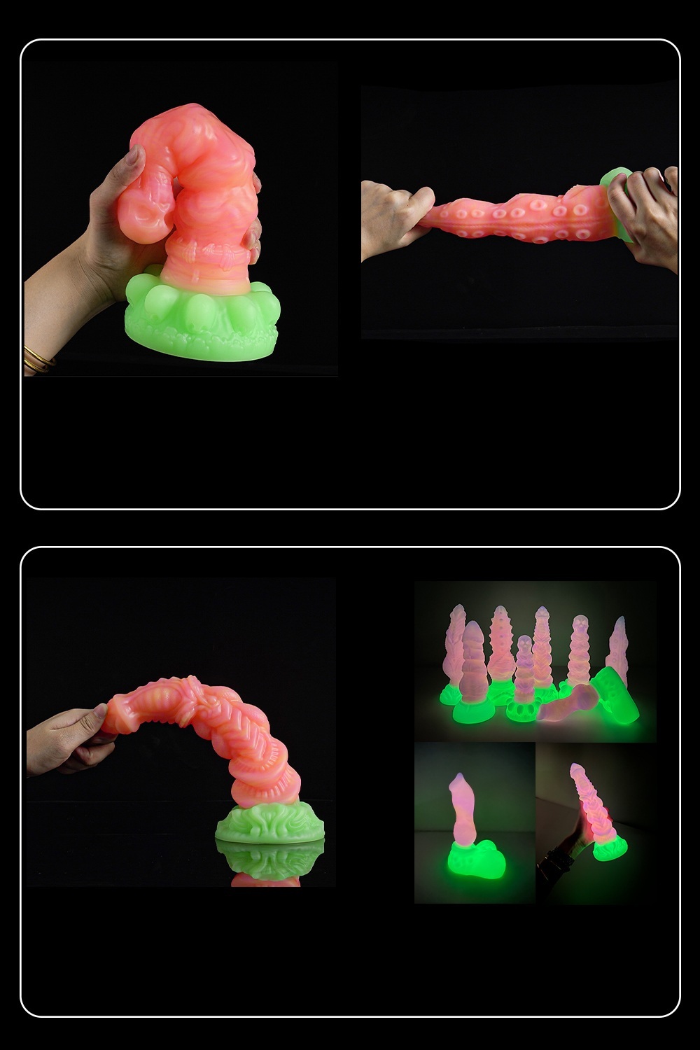 Universal for both men and women Liquid silicone Colorful Luminous Series Pink