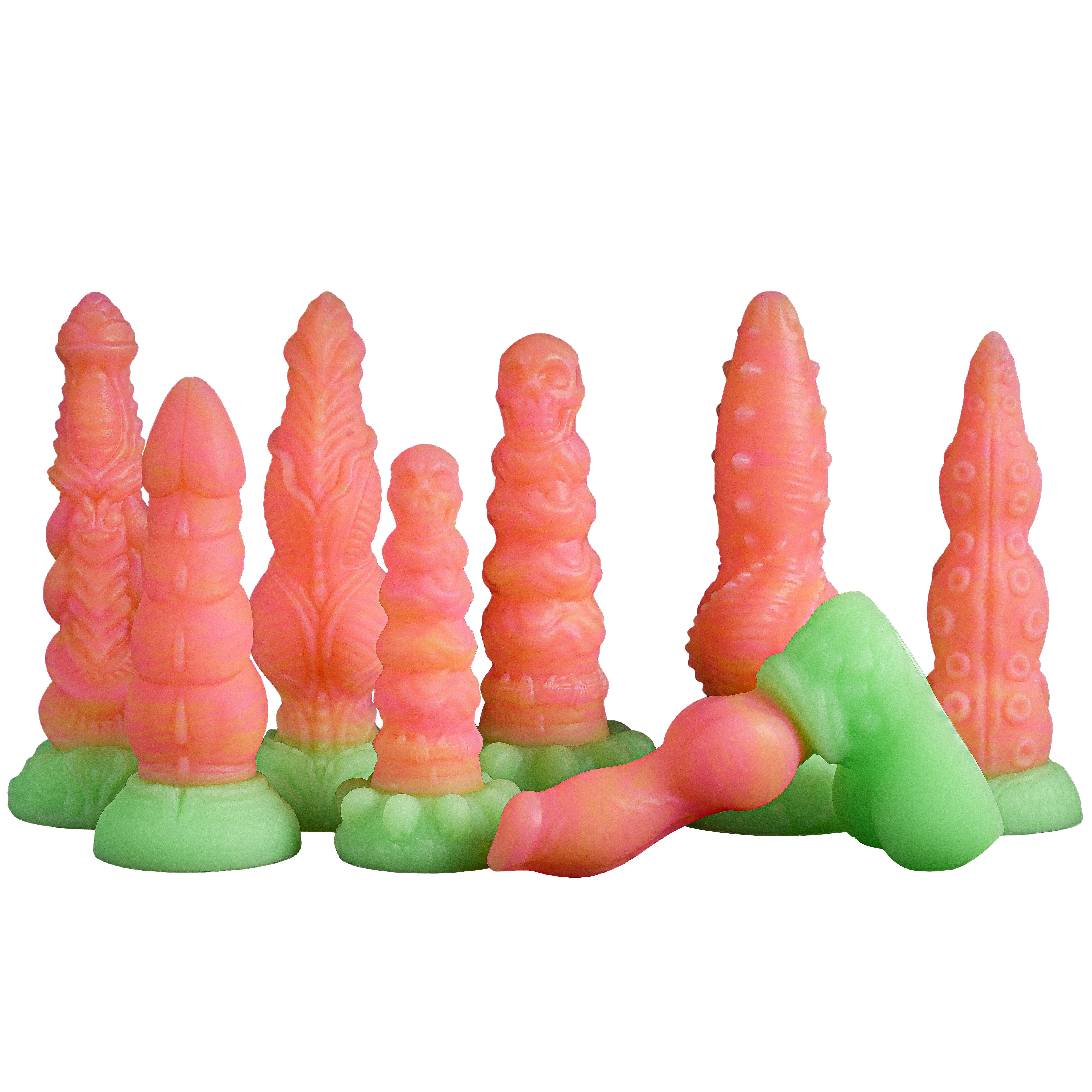 Universal for both men and women Liquid silicone Colorful Luminous Series Pink