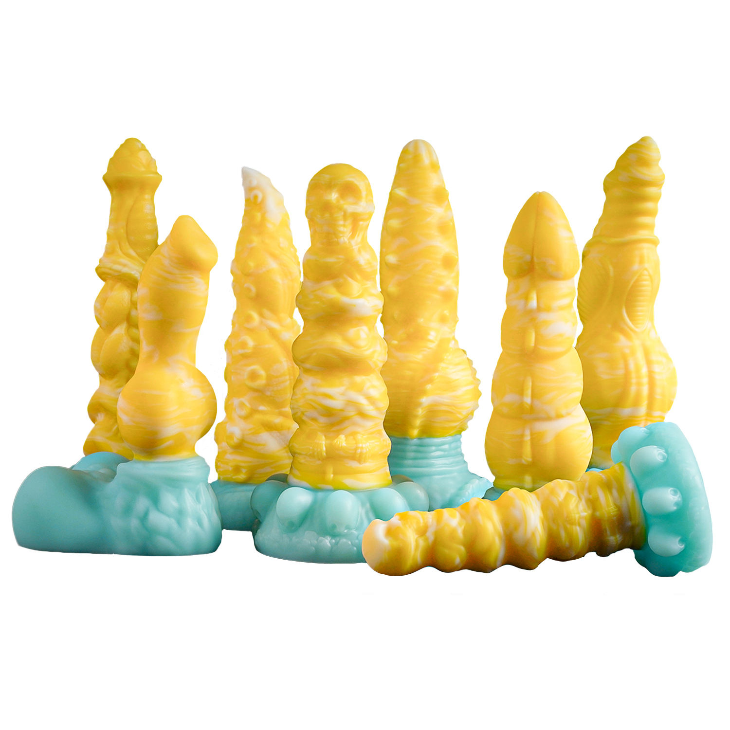 Universal for both men and women Liquid silicone Colorful Luminous Series Yellow