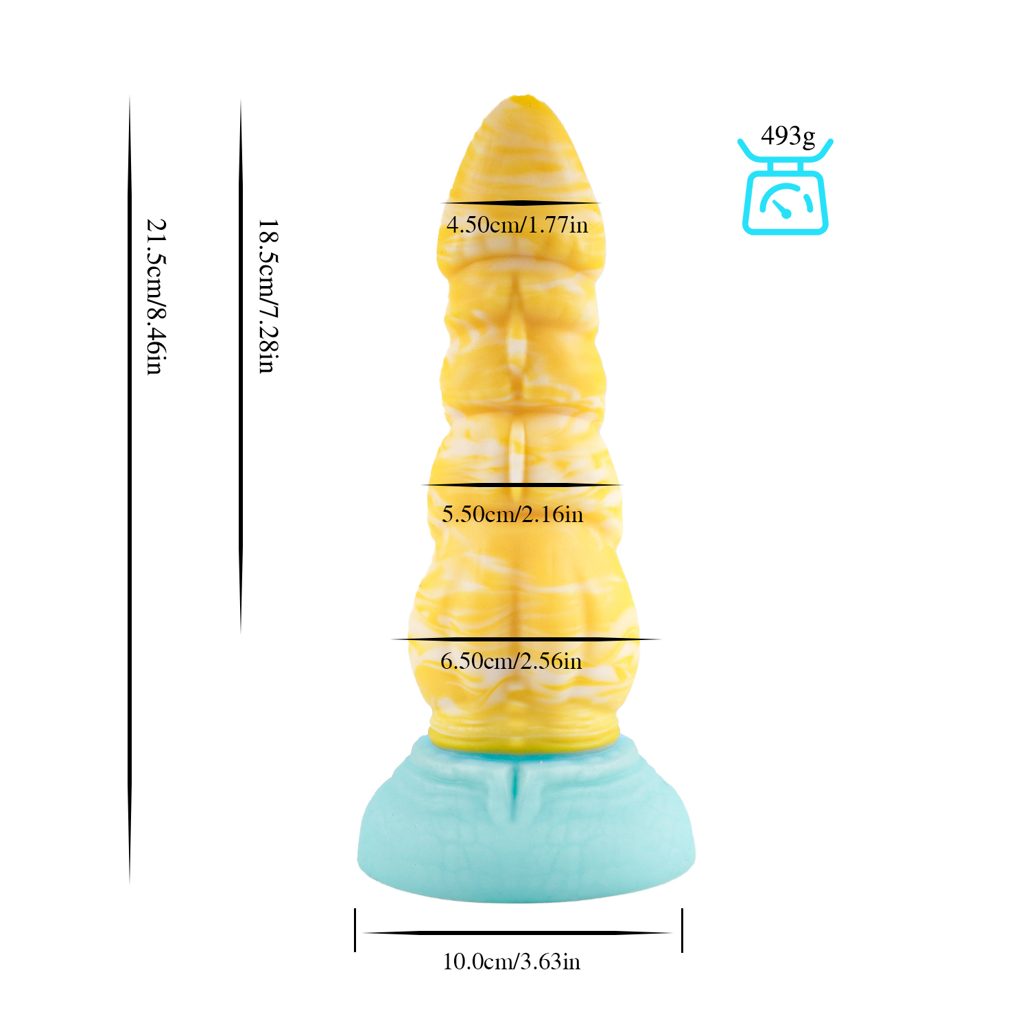 Universal for both men and women Liquid silicone Colorful Luminous Series Yellow