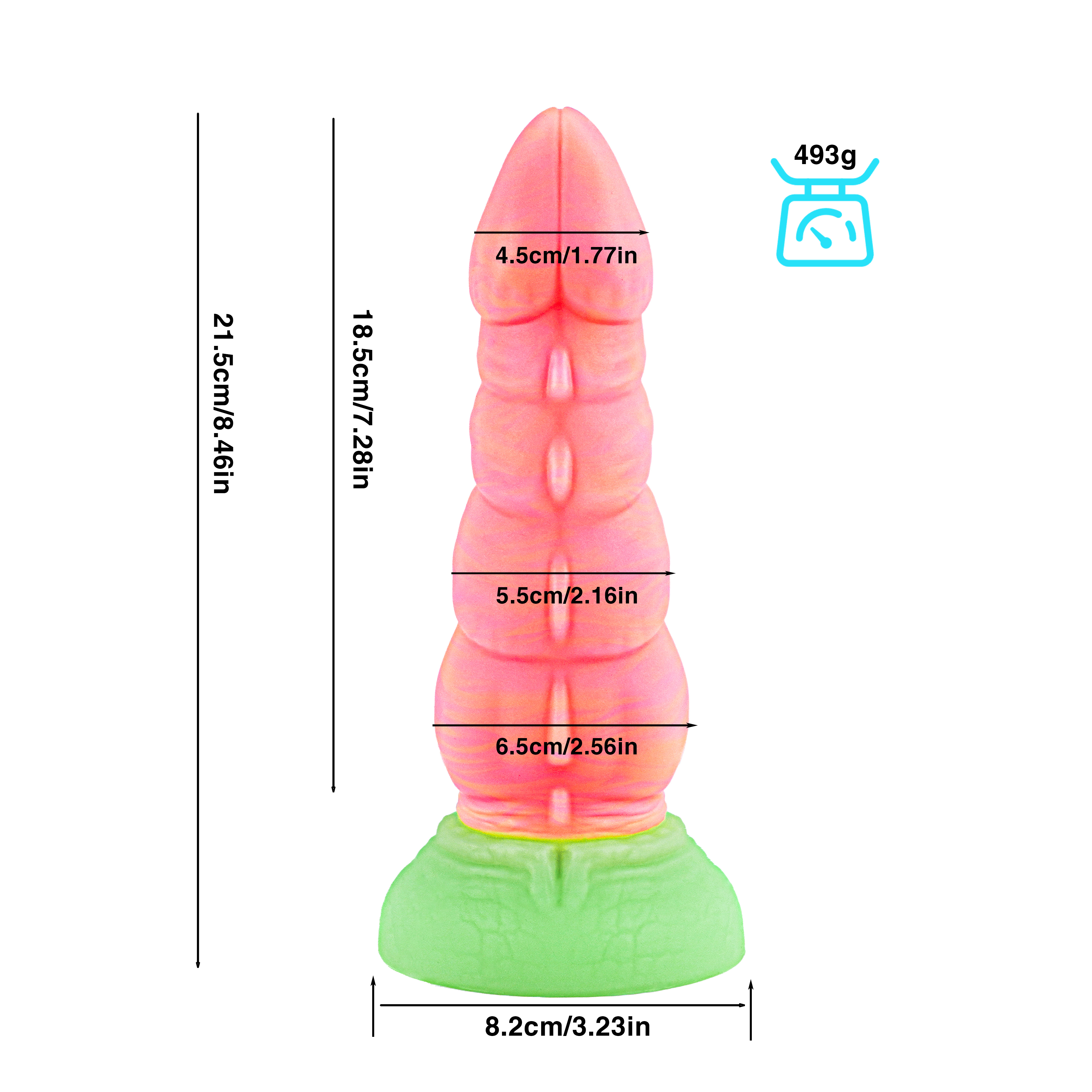 Universal for both men and women Liquid silicone Colorful Luminous Series Pink