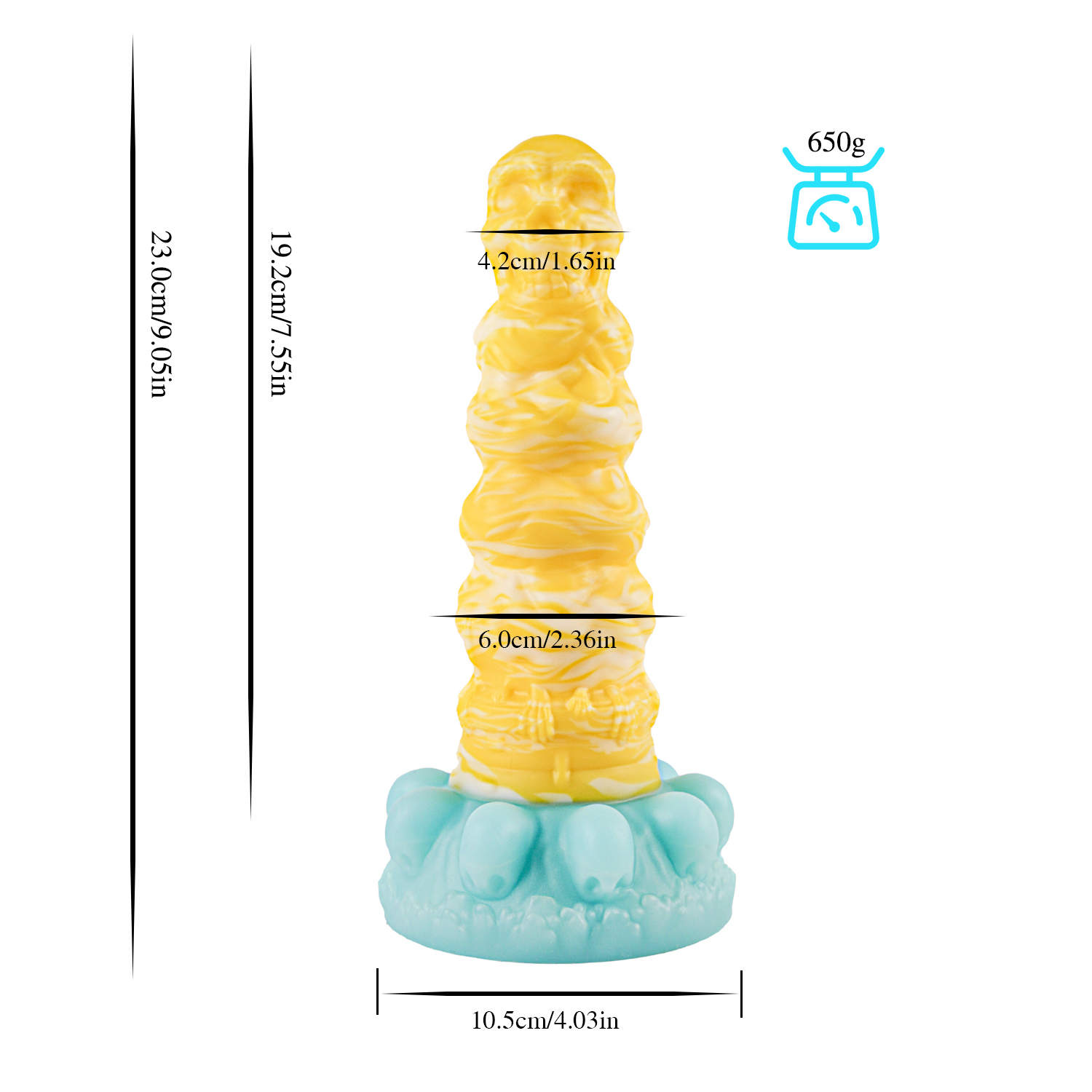 Universal for both men and women Liquid silicone Colorful Luminous Series Yellow