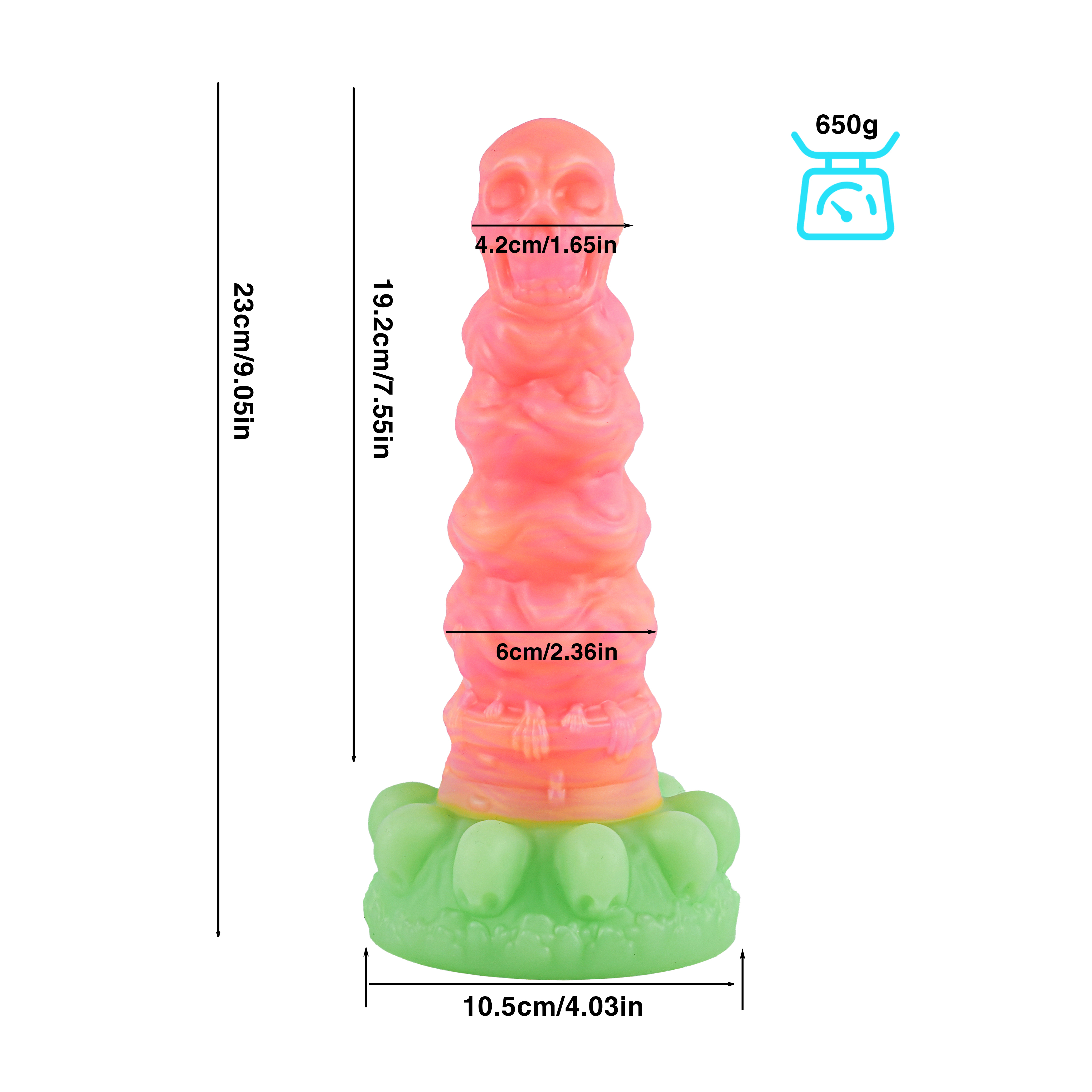 Universal for both men and women Liquid silicone Colorful Luminous Series Pink