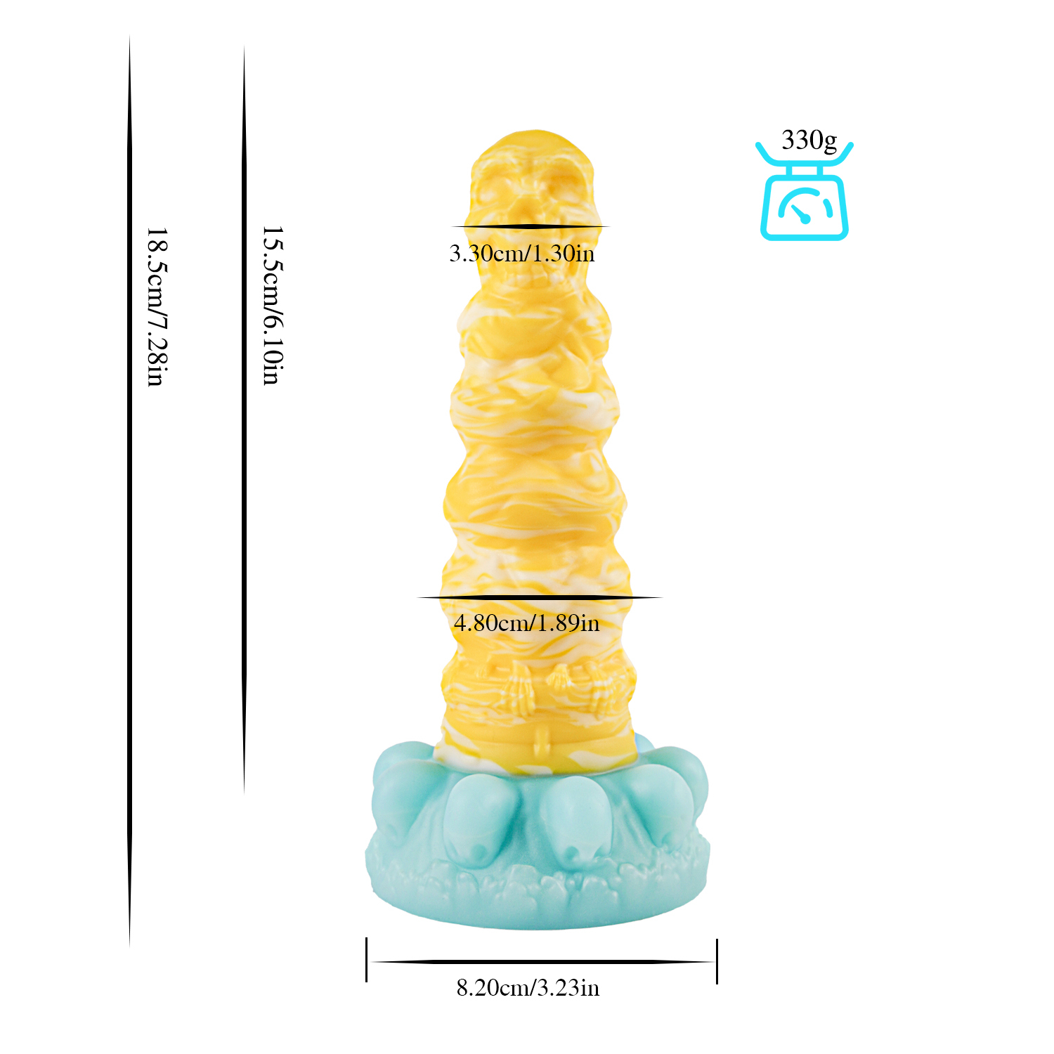 Universal for both men and women Liquid silicone Colorful Luminous Series Yellow