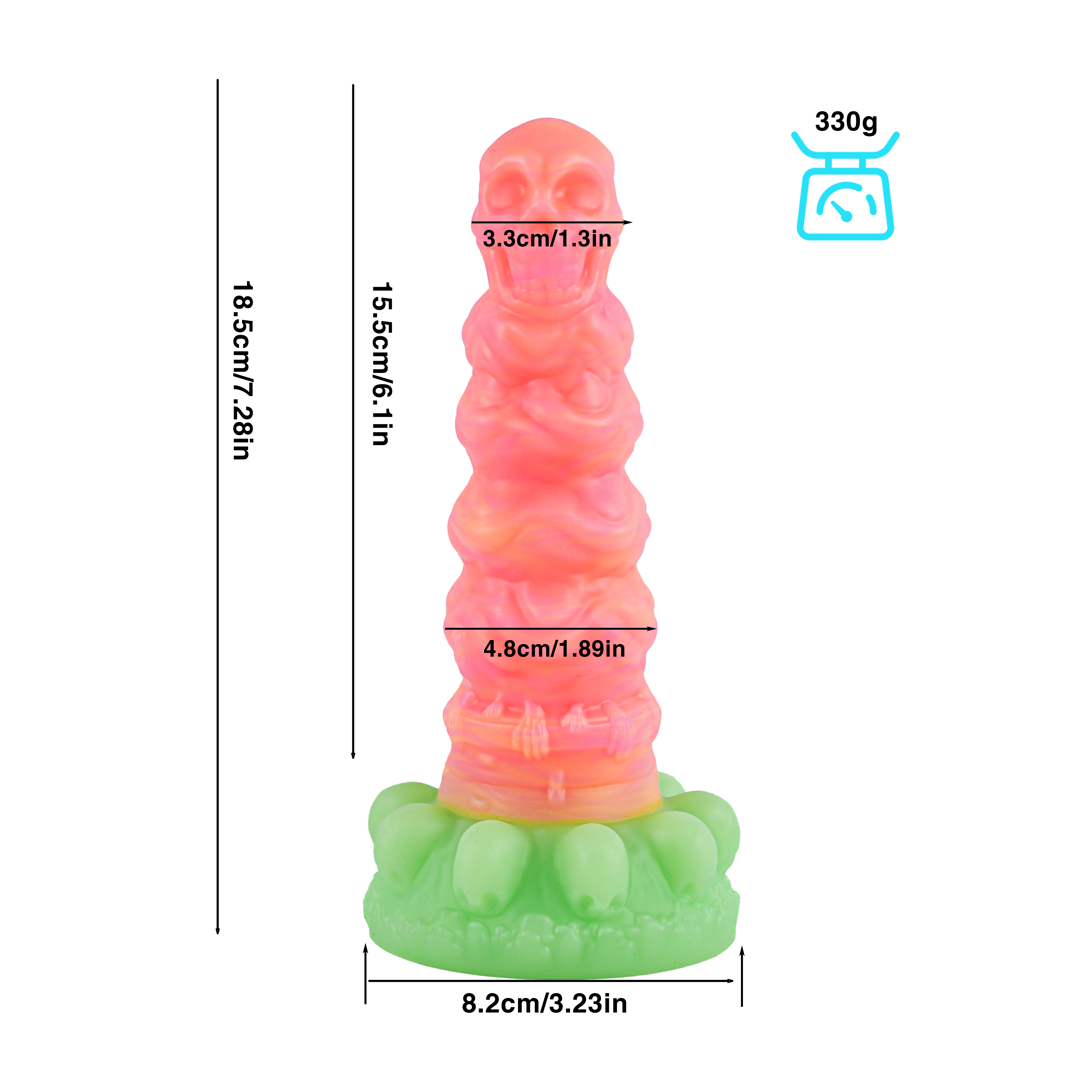 Universal for both men and women Liquid silicone Colorful Luminous Series Pink