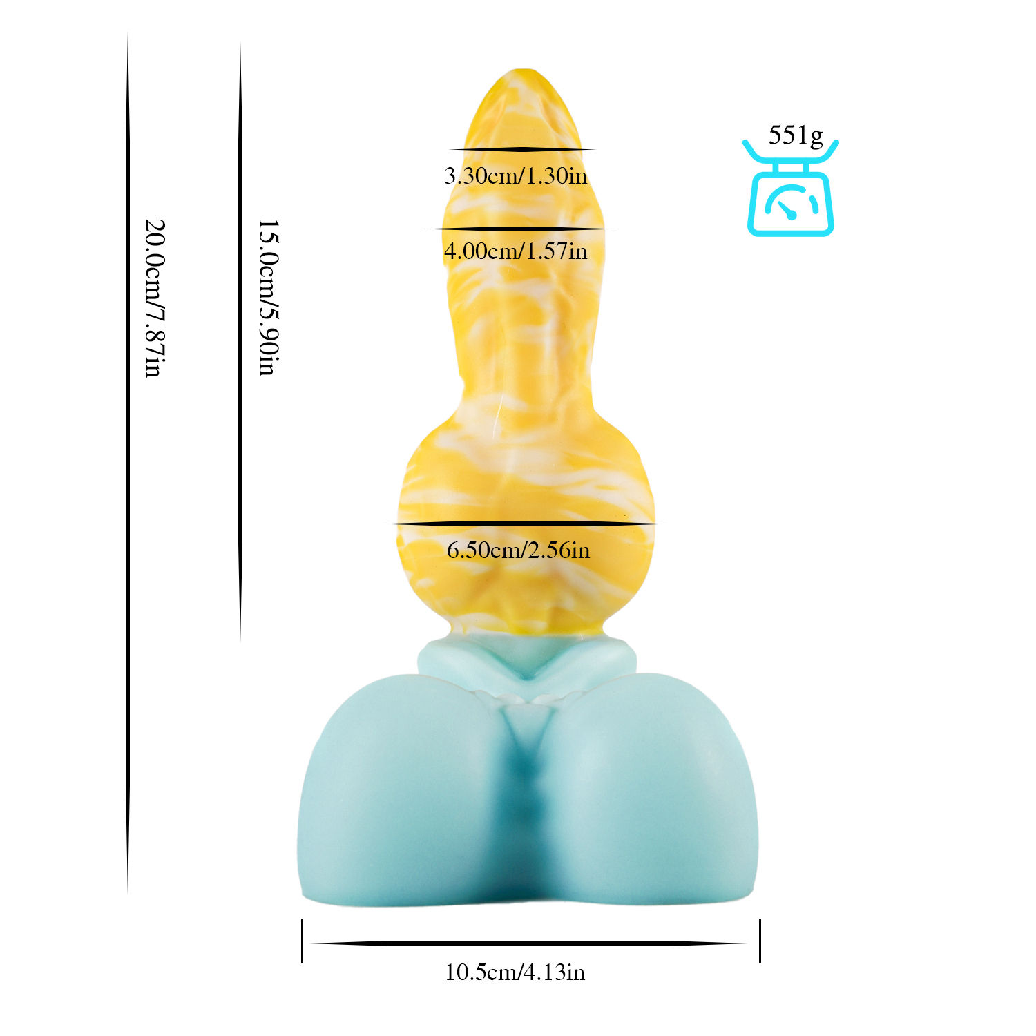 Universal for both men and women Liquid silicone Colorful Luminous Series Yellow