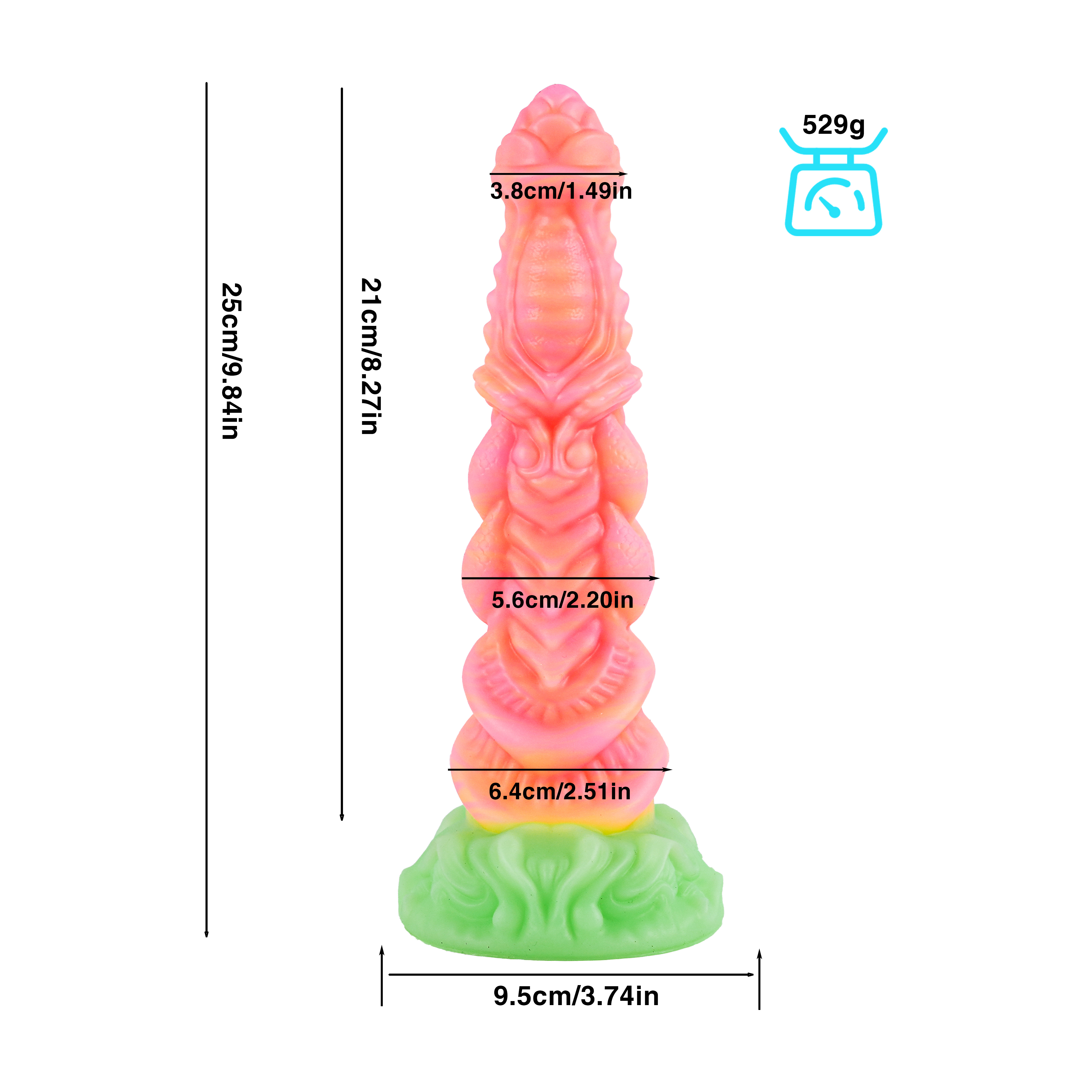 Universal for both men and women Liquid silicone Colorful Luminous Series Pink