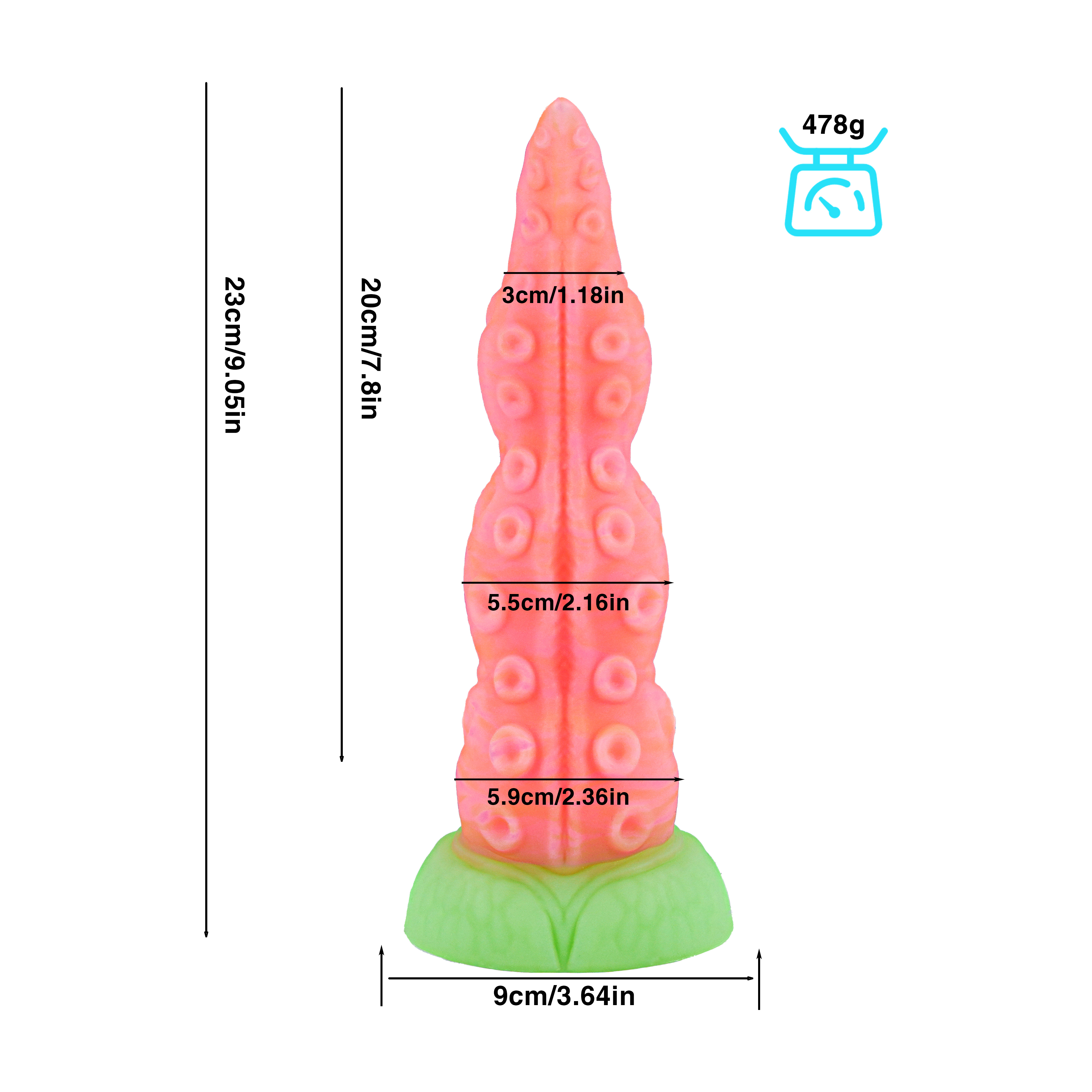 Universal for both men and women Liquid silicone Colorful Luminous Series Pink