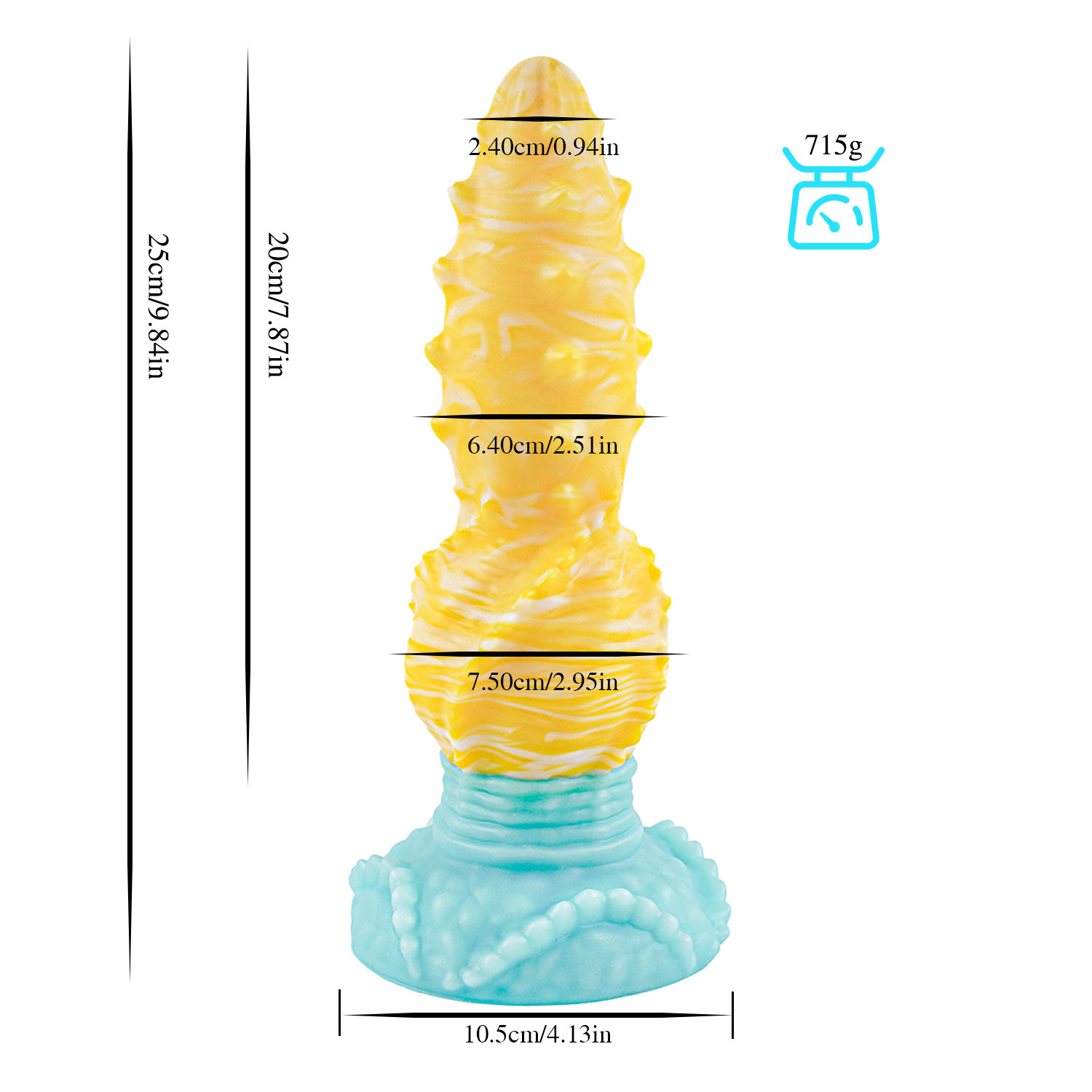 Universal for both men and women Liquid silicone Colorful Luminous Series Yellow