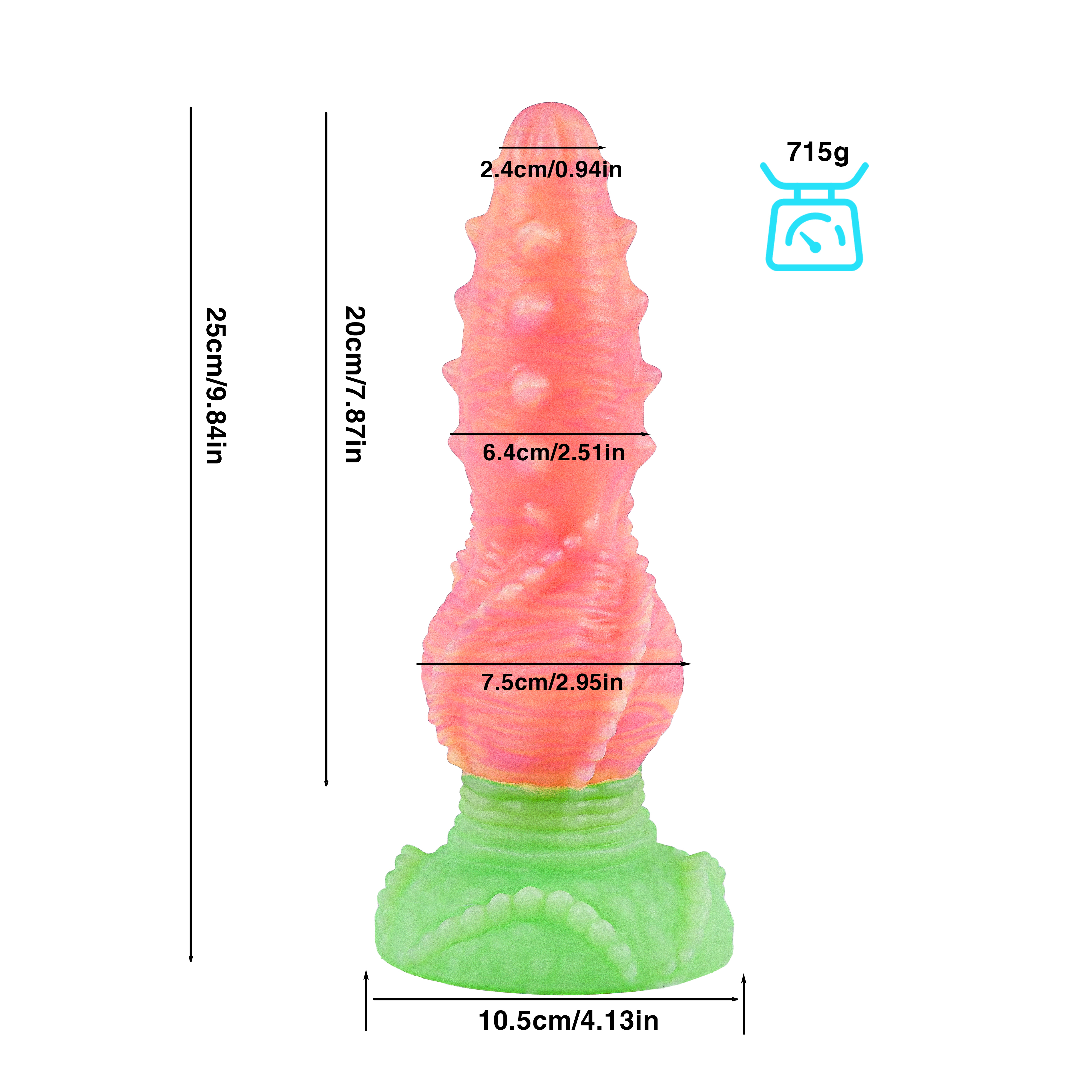 Universal for both men and women Liquid silicone Colorful Luminous Series Pink