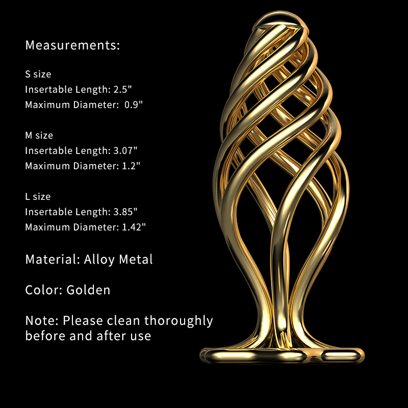 Spiral hollowed-out anal plug