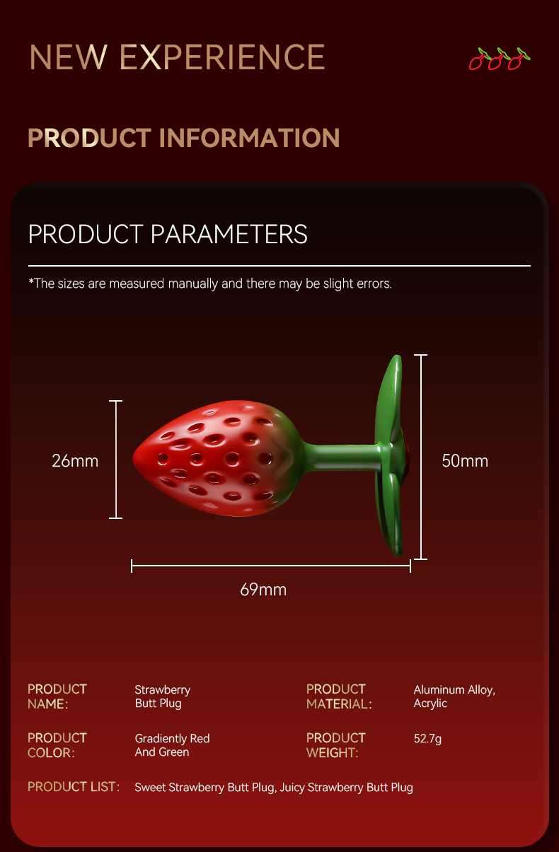 Strawberry anal plug