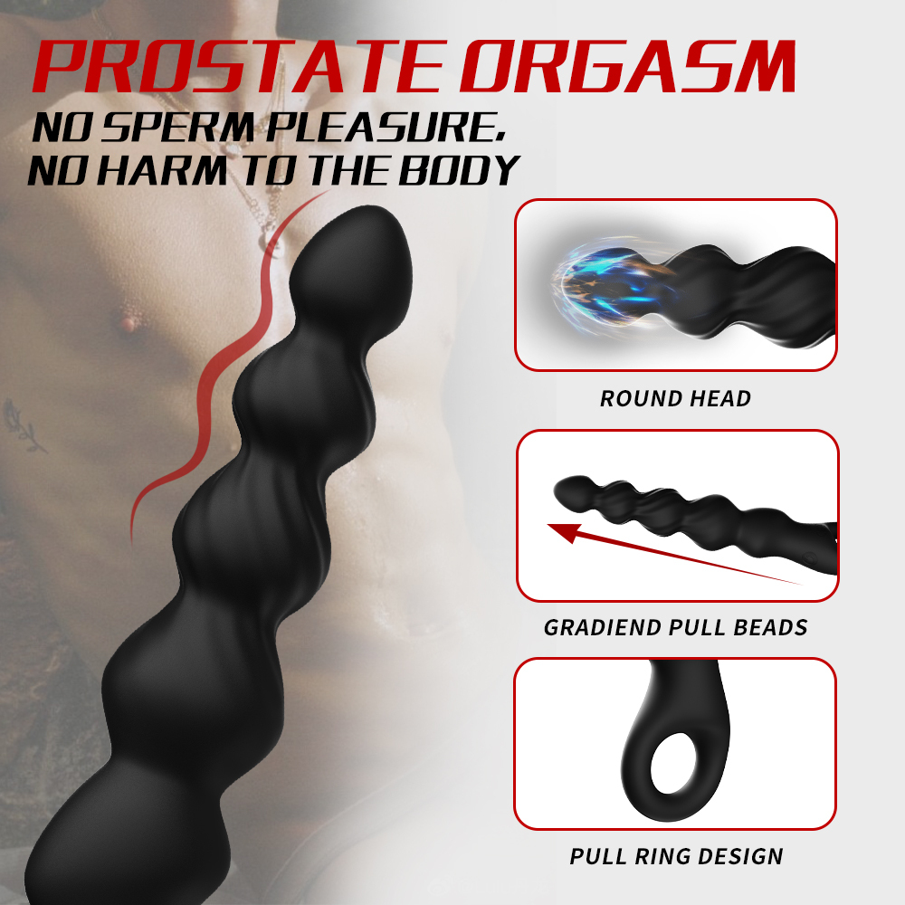 Anal bead massage stick