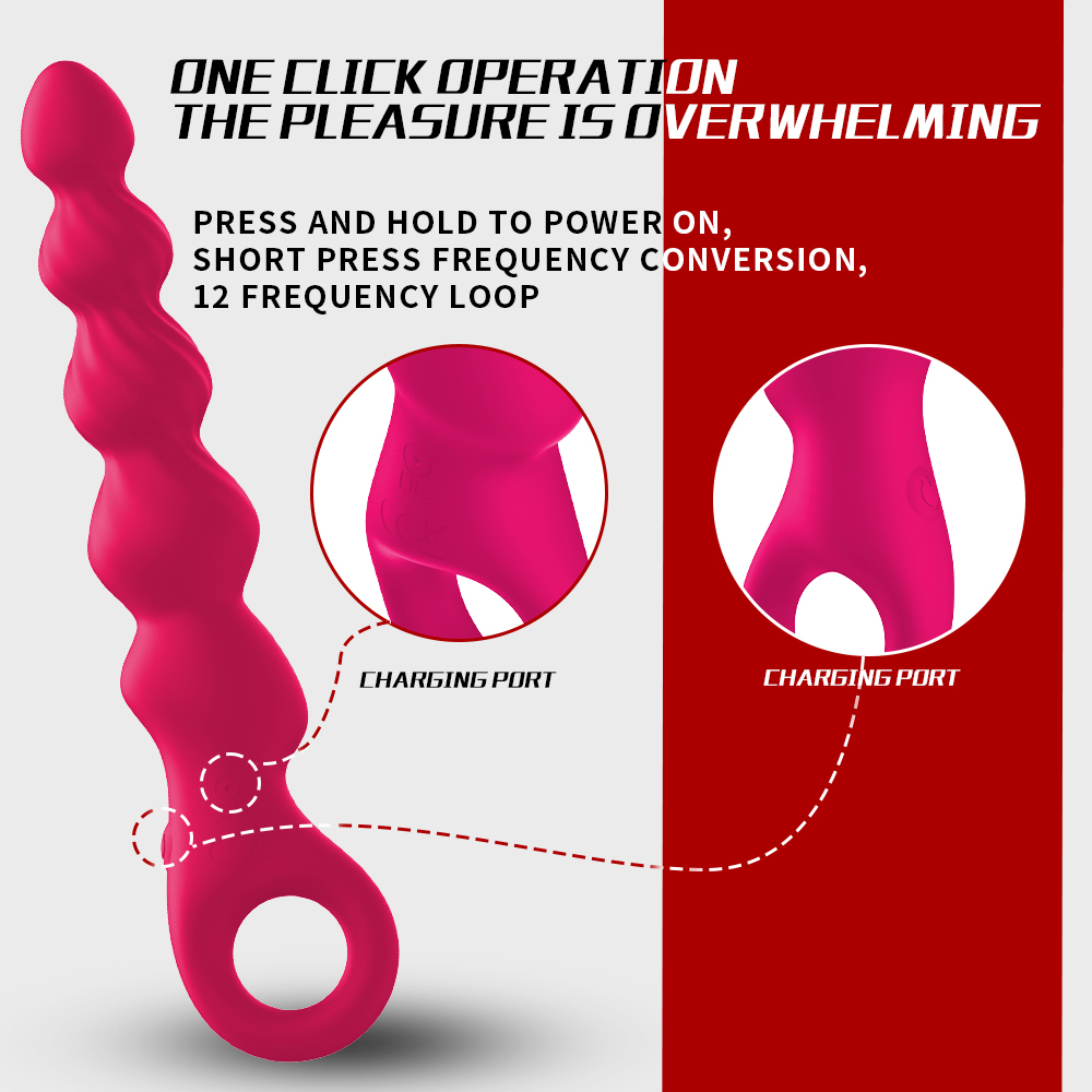 Anal bead massage stick