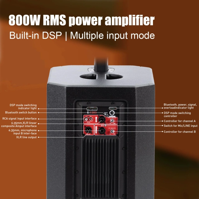 M-1203 Portable Line Array Column PA/DJ System