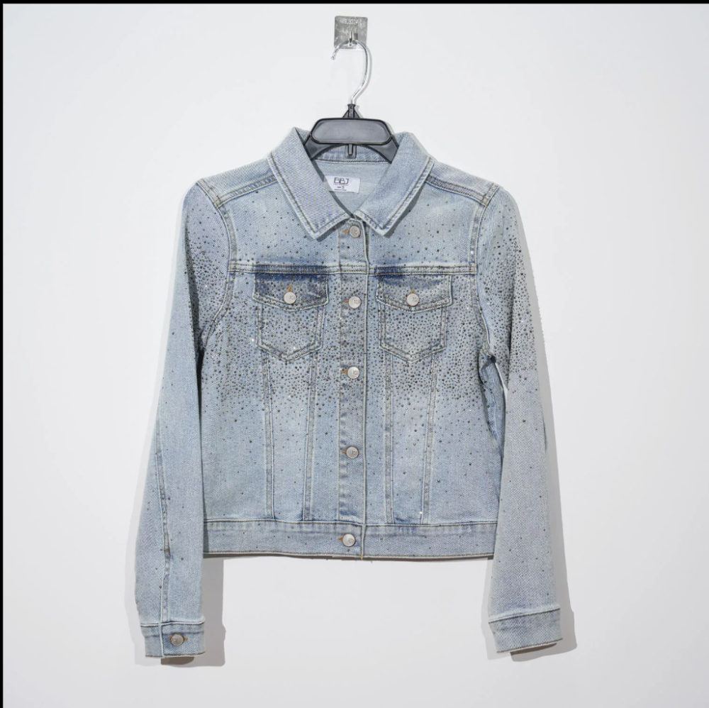 Light Denim Rhinestone Jacket