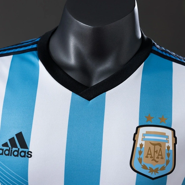 Retro Argentina 2014 Player Version Home  Jersey