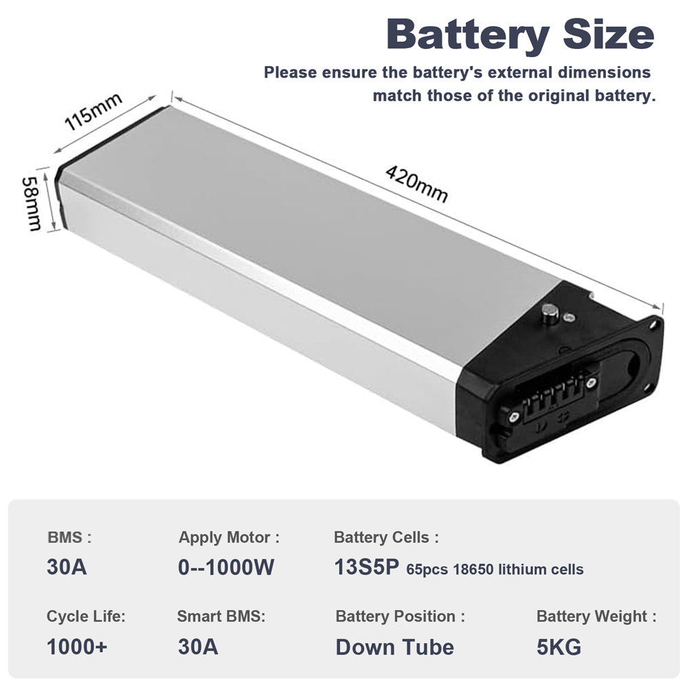 48V 52V 14Ah 17.5Ah Folding Electric Bike Battery Fit for Mate X Mate City Cyrusherr XF690 Maxs Wallke H6 Ebike Battery DCH-009 E-Bike batteria